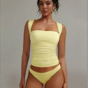 XLLAIS Fashion Collared White Casual Vacation Fitted Tank Top, Suitable For All Seasons Summer